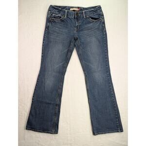 VINTAGE Y2K Aeropostale Hailey Skinny Flare Rhinestone Pocket Jeans 11